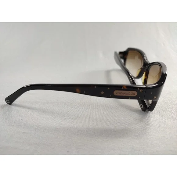 Coach Chelsea S426 Tortoise Brown Sunglasses Crystal Inset Temples Case Cloth - Picture 5 of 13